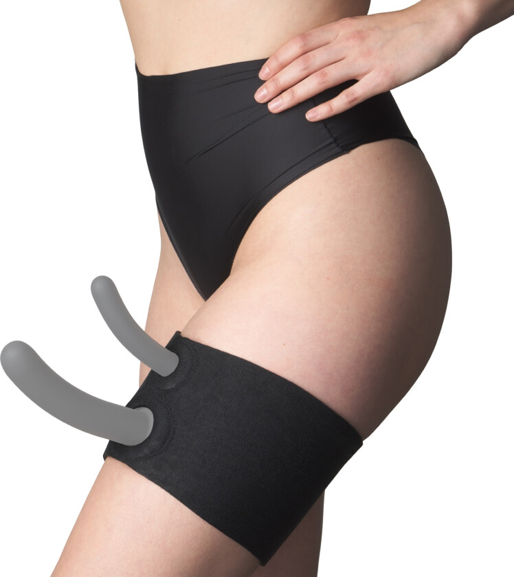 Dobbel Penetrering Thigh Strap-On - Svart