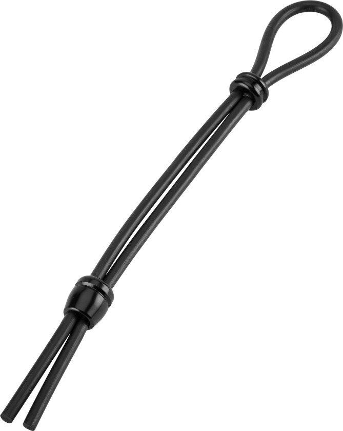 Penis-Grip Dobbel Lasso Penis Ring - Svart