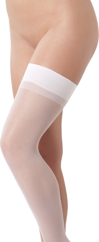 Amorable by Selvsittende Strømper Hvite - Hvit - One Size