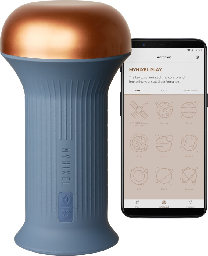 Control App-styrt Trenings Masturbator - Blå