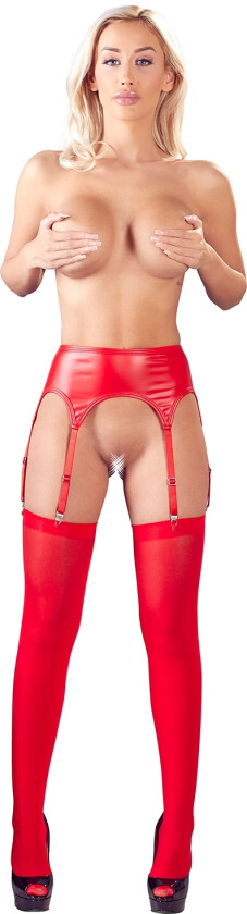 Rød Selerem og Strømpebukser - Rød - L/XL