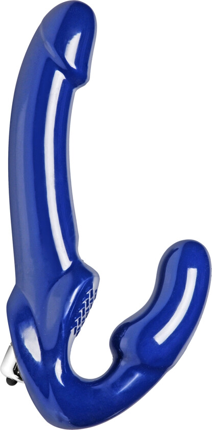 Revolver II Vibrerende Strapless Strap-On Dildo - Blå