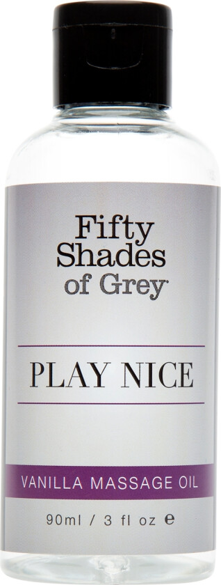 Fifty Shades Of Grey Play Nice Massasjeolje Vanilje 90 ml - Klar