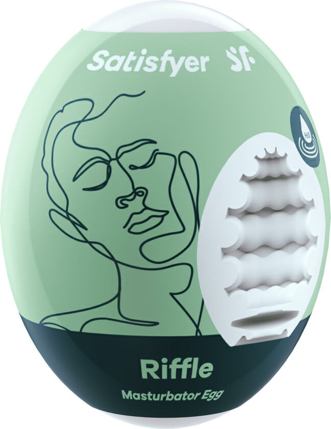 Riffle Masturbator Egg      - Hvit