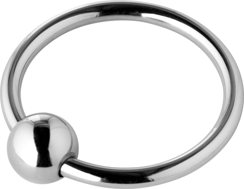 Glansring med Kule - Sølv - L