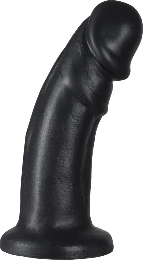 Stor Realistisk Bøyd Dildo 20 cm   - Svart
