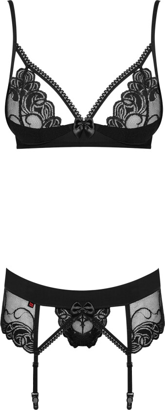 Wonderia Svart BH-sett - Svart - S/M