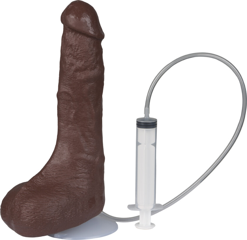 Bust It Squirting Realistisk Dildo Sjokolade   - Brun