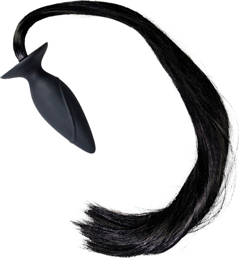 Horny Pony Butt Plug     - Svart