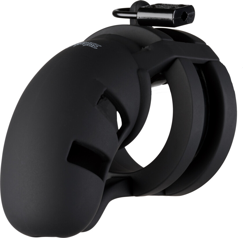 Mancage 18 Kyskhetsbur med Testikkel-splitter - Svart