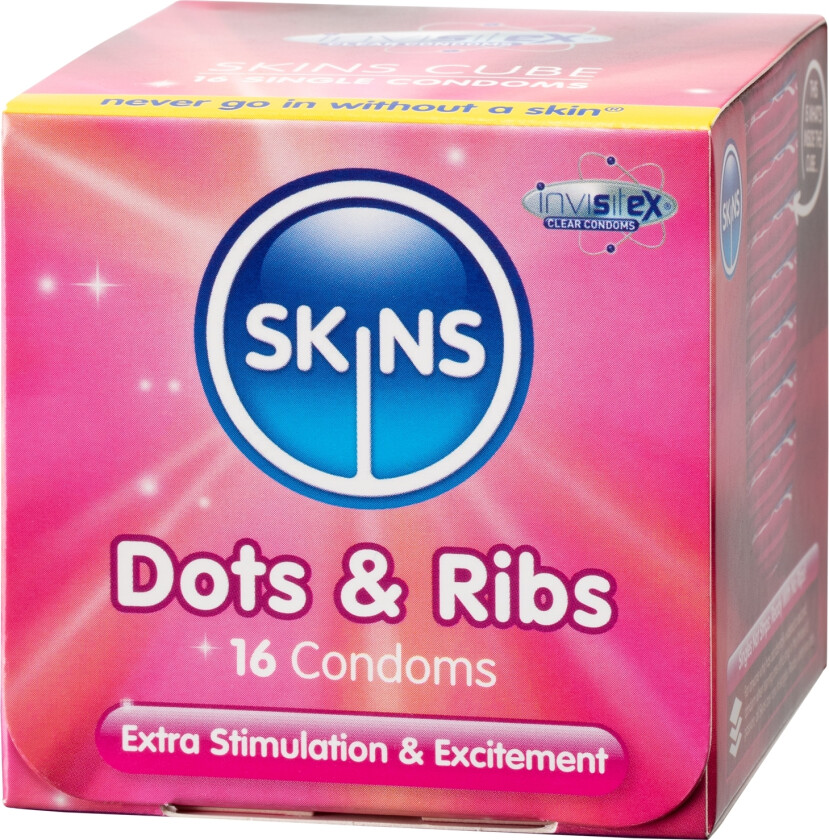 Dots & Ribs Kondomer 16 stk - Klar