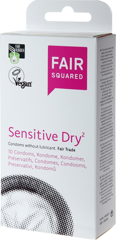 Sensitive Dry Veganske Kondomer 10 stk - Klar