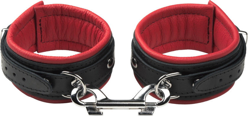 Smale Ankelmansjetter Rød Lær - Rød