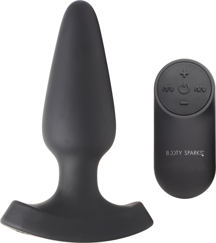 Laser Series Heart Medium Fjernkontrollert Analplugg - Svart