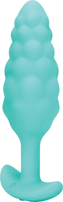 B-Vibe Bump Teksturert Vibrerende Analplugg - Blå