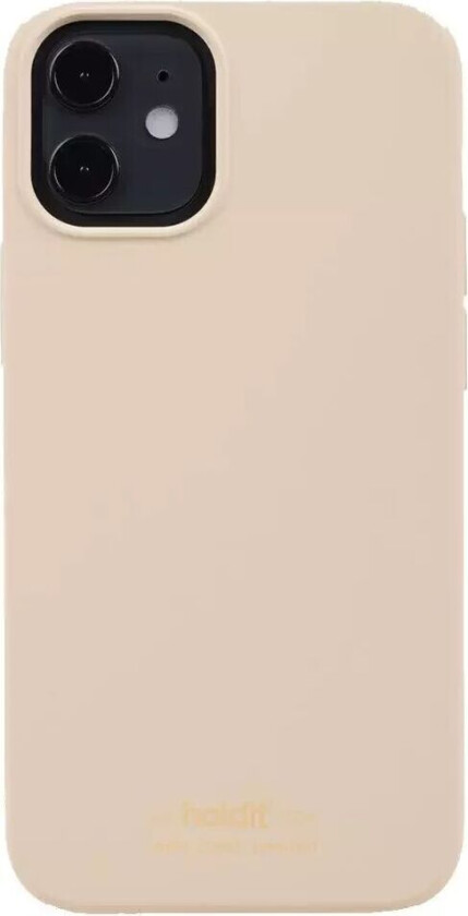 Holdit iPhone 12 Mini Soft Touch Silikon Deksel - Beige