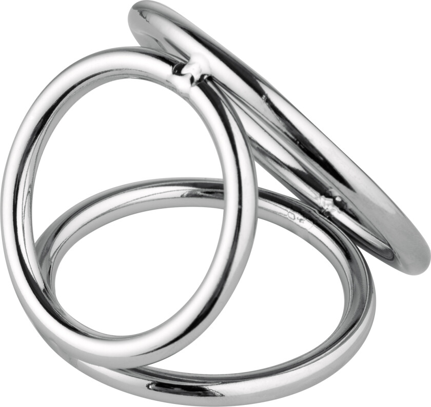 to Please Triple Penis and Ball Ring - Sølv