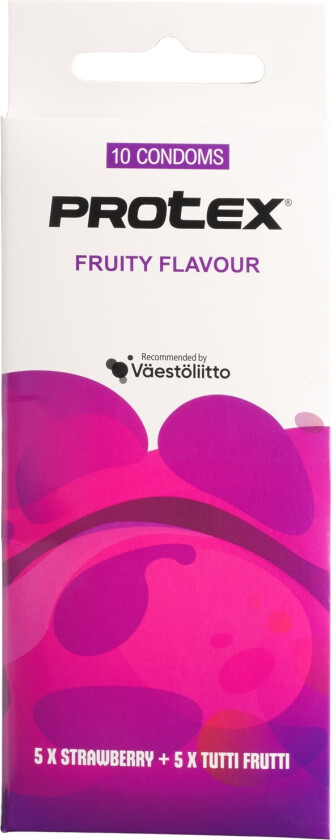 Kondomer 10 stk Fruktsmak Jordbær og Tutti frutti - Klar