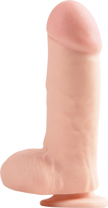Basix Big 7 Dildo med Sugekopp 20 cm - Beige