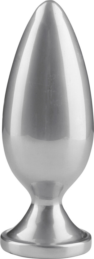 Unisex Metal Butt Plug 9 cm - Sølv
