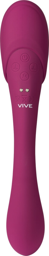 Vive Mirai Dobbelsidet Vibrator med Pulsbølger & Lufttrykk - Lyserosa