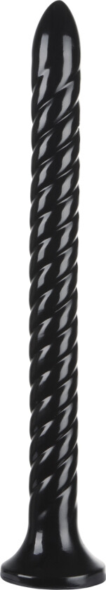 Swirled Anal Snake 40 cm - Svart