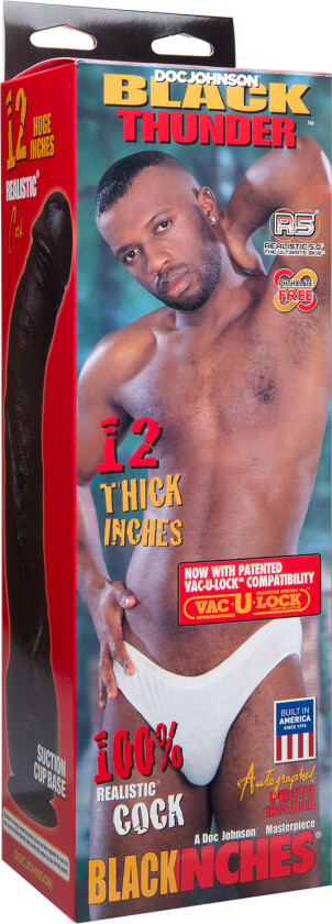 Doc Johnson Black Thunder Dildo 30 cm - Brun