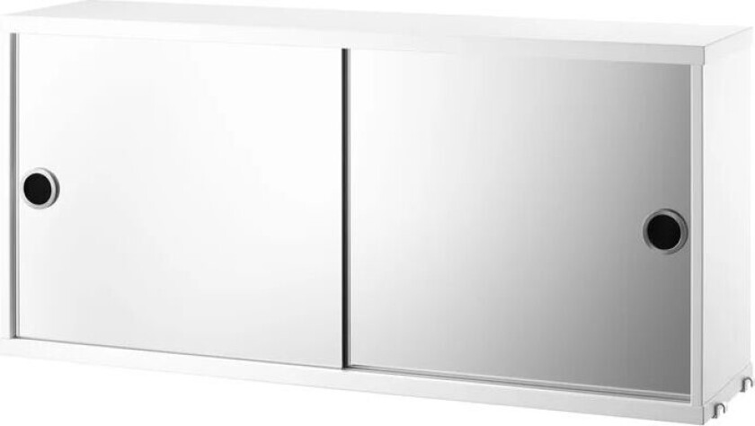 Skap med Speildører 78 x 20 cm Hvit