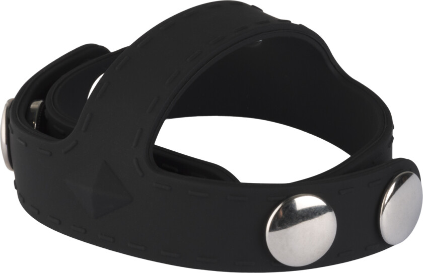 C&B Gear Silikon T-stil Cock Ring med Ball Divider - Svart