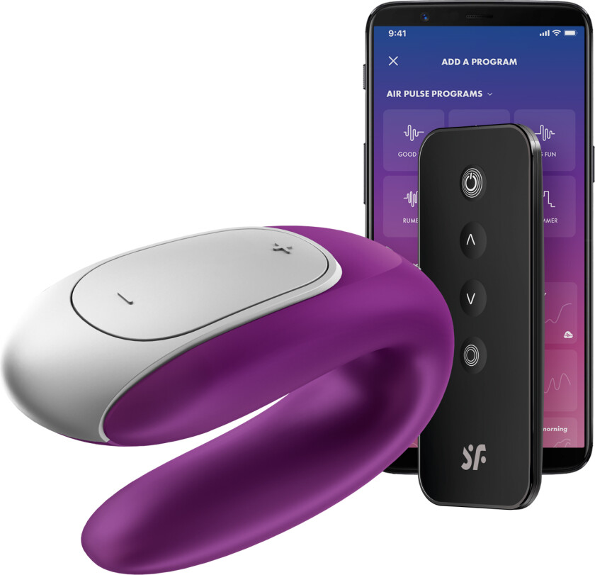 Double Fun App-styrt Parvibrator - Lilla