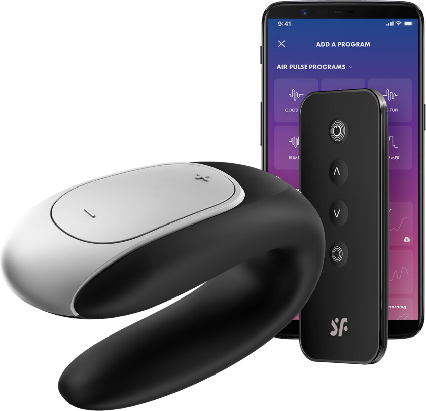 Double Fun App-styrt Parvibrator - Svart