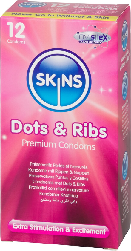 Dots & Ribs Kondomer 12 stk.
