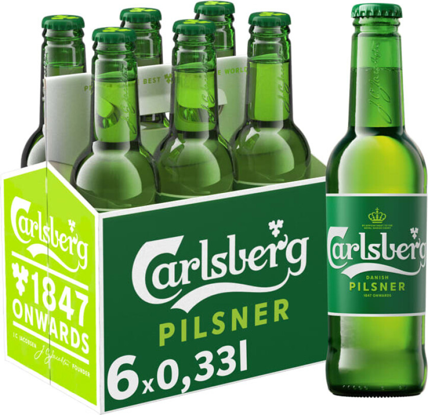 Carlsberg Pilsner 0,33lx6 flaske