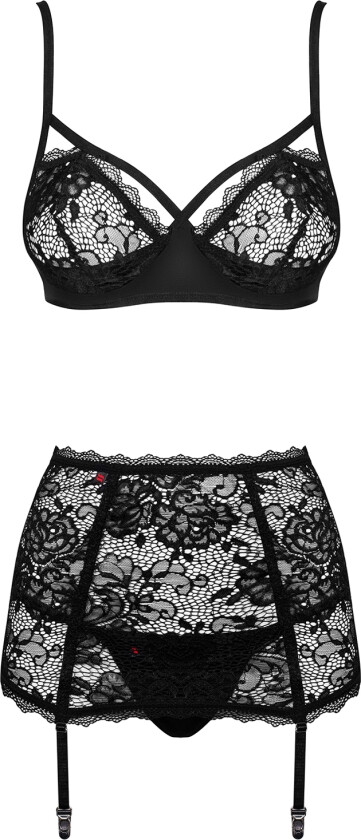 Peonesia Svart BH-sett - Svart - S/M