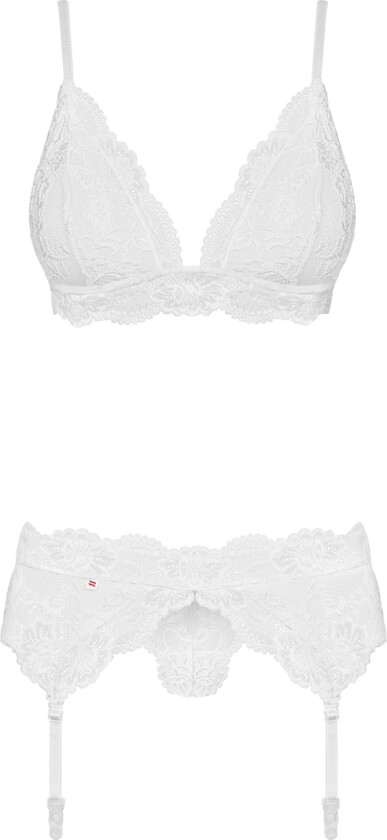 Blonde BH-sett Hvit - Svart - S/M