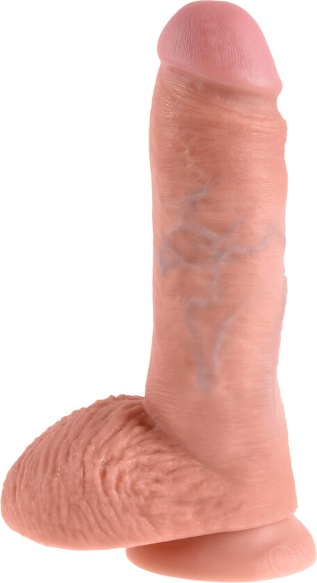 - Penis with Balls Dildo 20.3 cm   - Beige