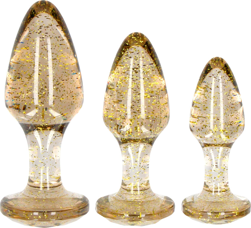 Glitter Analpluggsett - Gull