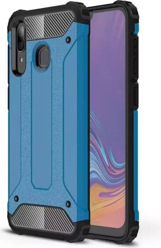 Samsung Galaxy A30 Armor Guard Hardt Plastdeksel - Blå