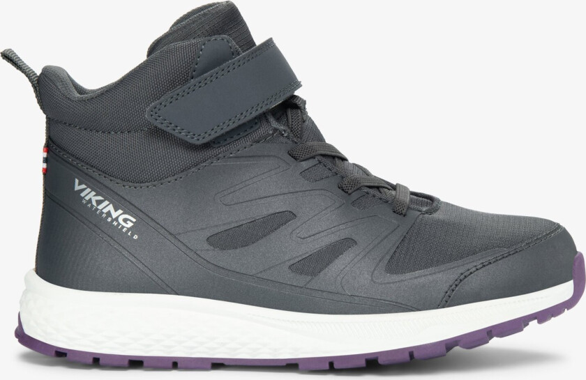 Equip Mid WP 1V Jr Grey Waterproof Velcro