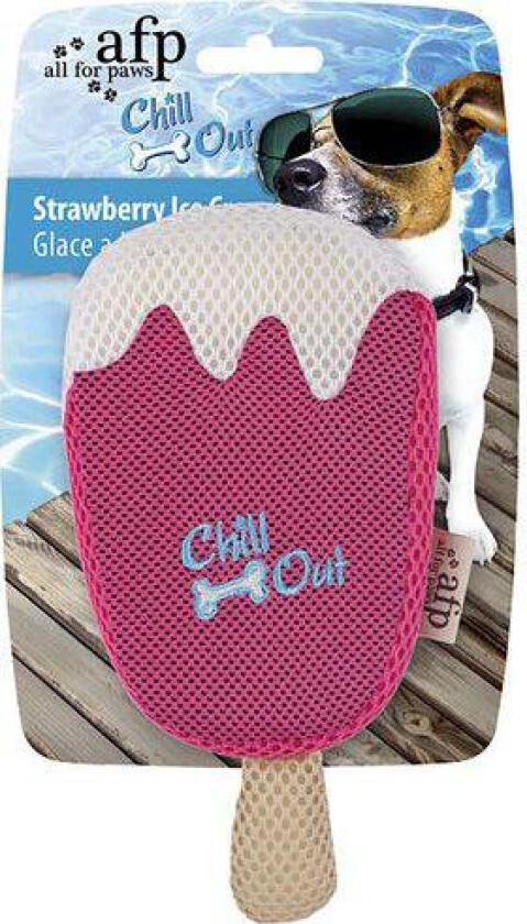 All For Paws Chill Out Ice Cream Toy Strawberry/Blueberry Hundeleke