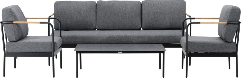 Pehnna salongsett 4 deler svart,grå.