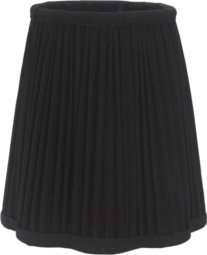 Lampeskjerm Siv Plissé 20 cm Svart