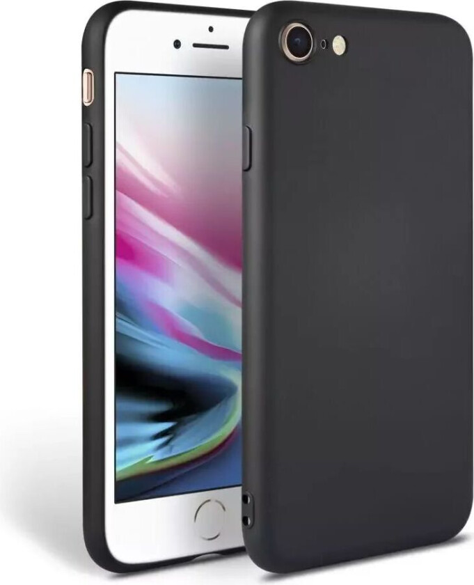 Tech-Protect Icon iPhone SE (2022 / 2020) / 8 / 7 Silikondeksel - Svart