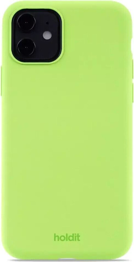 Holdit iPhone 11 Soft Touch Silikon Deksel - Acid Green