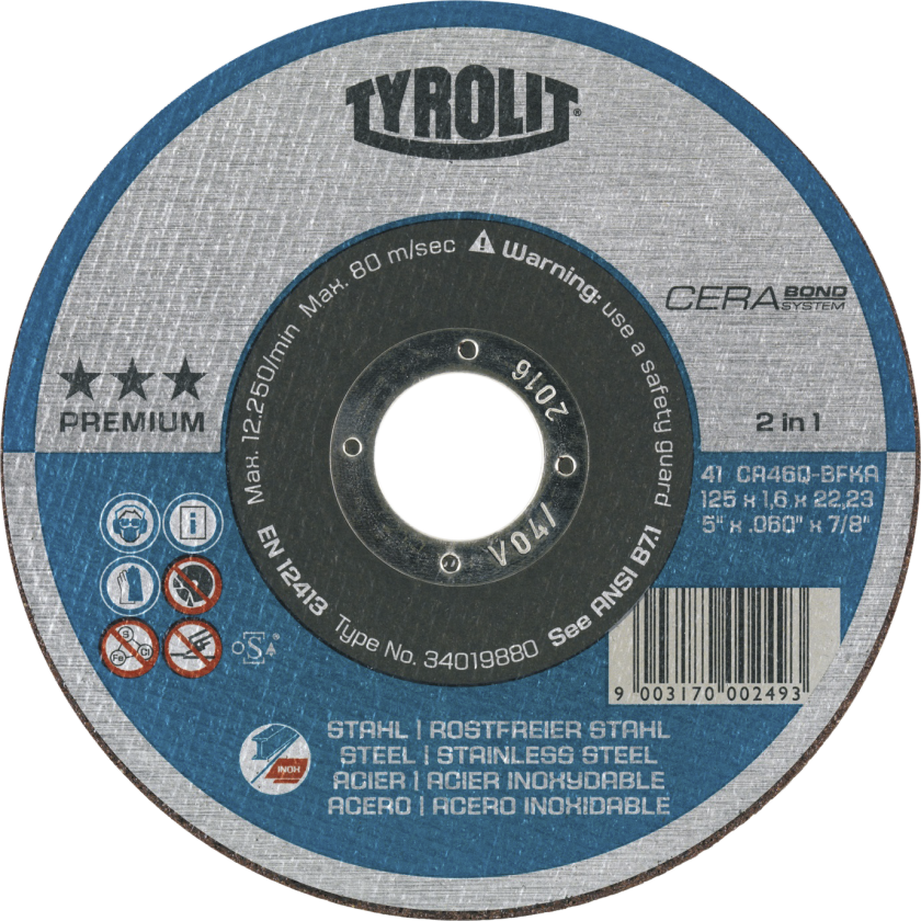 Skæreskive Premium 41F ø125Ã1,6 CA46QBFKA
