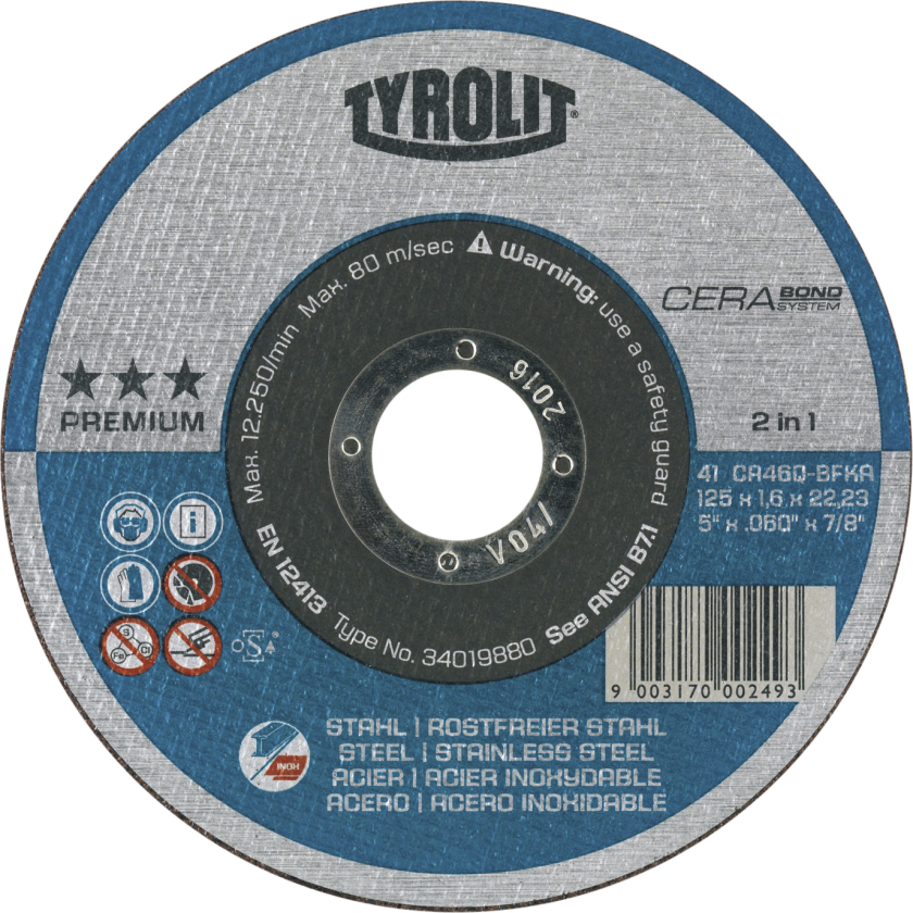 Skæreskive Premium 41F ø125Ã1,3 CA60QBFKA