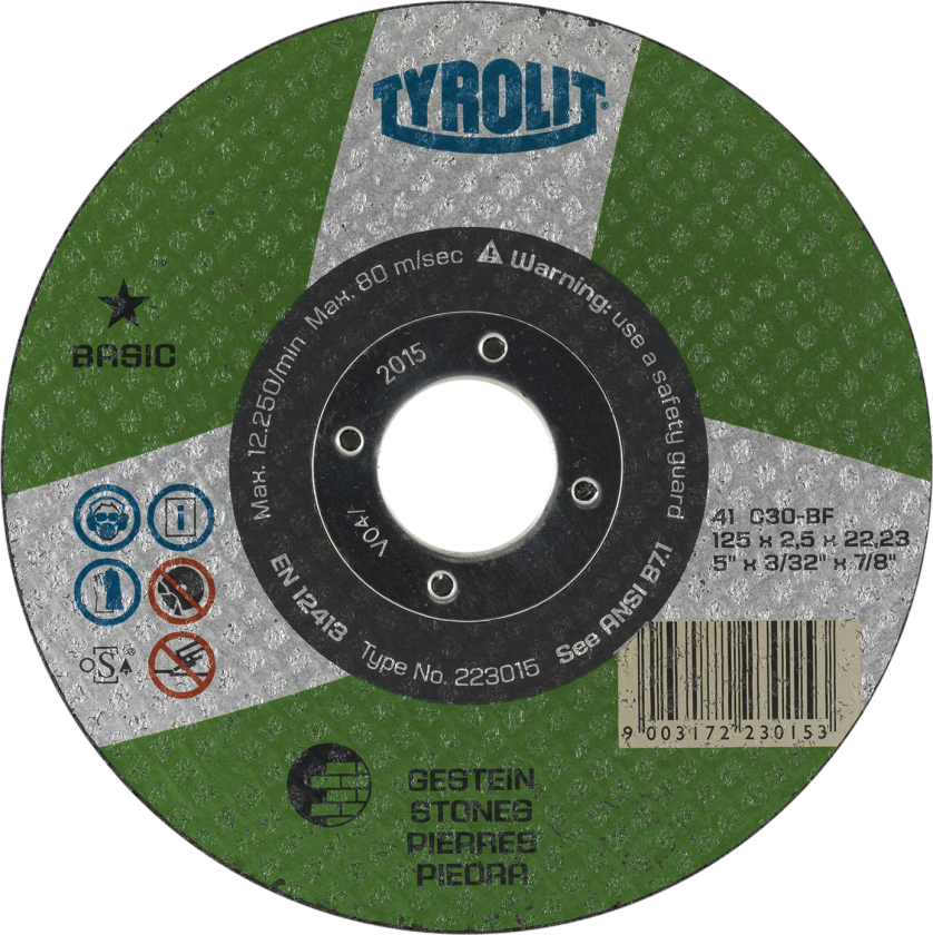 Skæreskive Basic 41C ø125Ã2,5 C30-BF