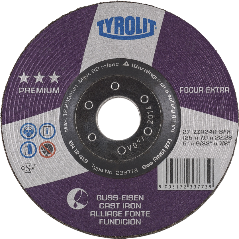 Skrubskive Premium 27F ø125Ã7 ZA24N-BFX