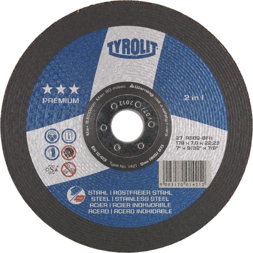 Skrubskive Premium 27E ø230Ã8 A30P-BFX