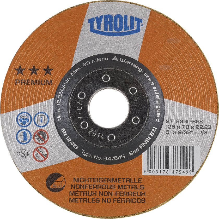 Skrubskive Premium 27E ø125Ã7 A36L-BFX